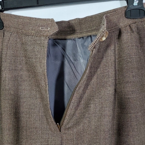 Vintage Saint Laurie Tweed Lined Midi Skirt Size 8 - Picture 5 of 8